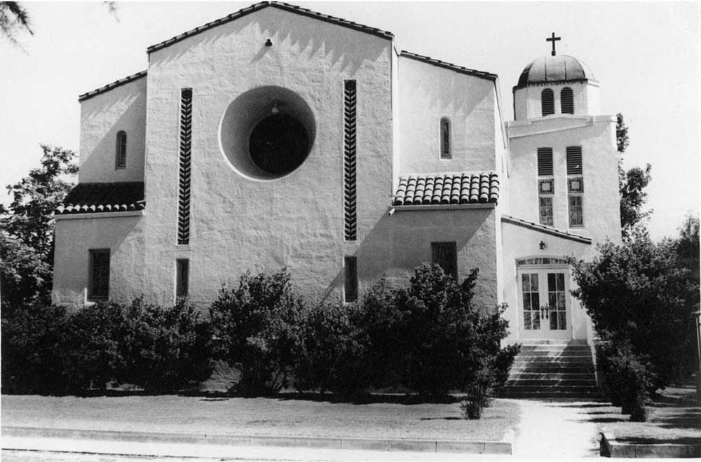Banning black & white photo church